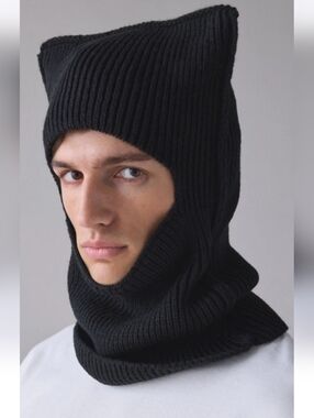 Urban Outfitters - NEW Black Mylo Ribbed Knit Balaclava Ski Mask